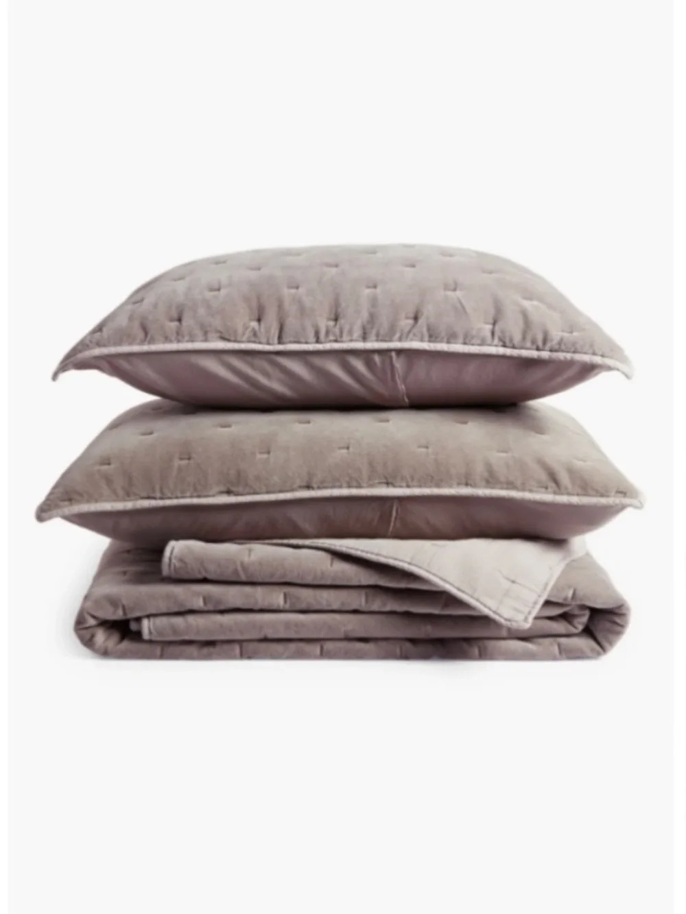 Nordstrom VELVET DREAM Queen Quilt Set Grey Nickel SZ Queen